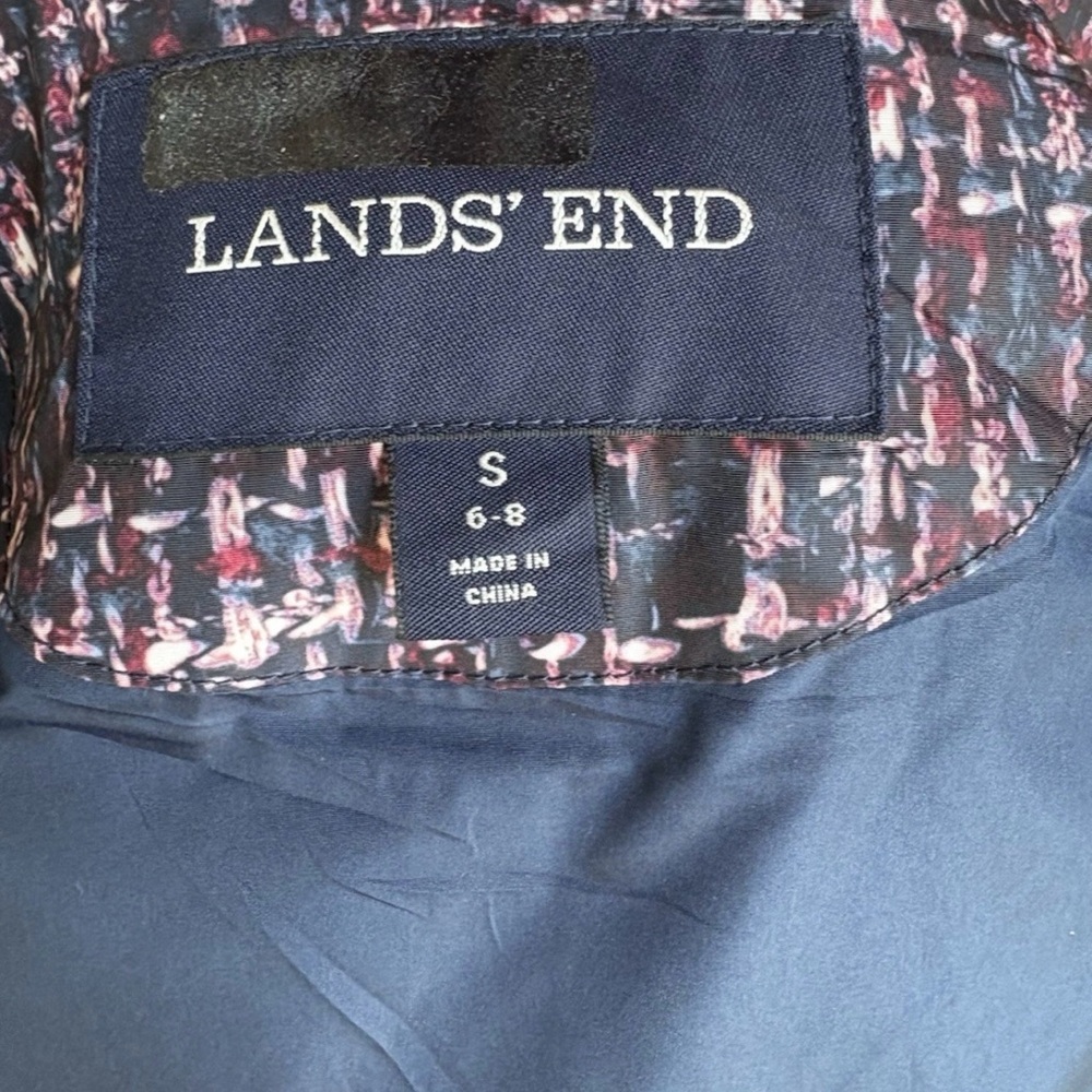 Lands End Down Puffer Vest Full Zip/pockets Womens Small 6/8 - Picture 7 of 8